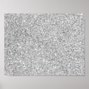 Elegant Silver Glitter Poster