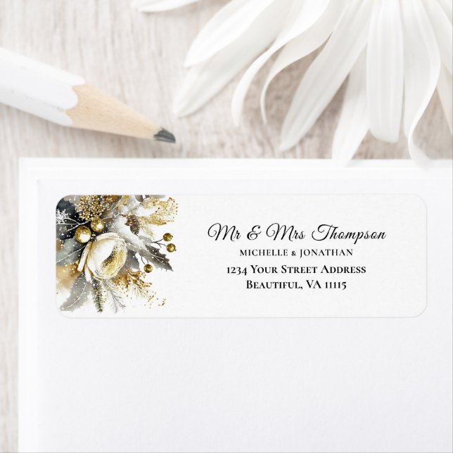 Elegant Silver Gold Christmas Winter Wedding (Insitu)