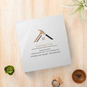 Elegant Silver & Golden Home Repair Real Estate Binder