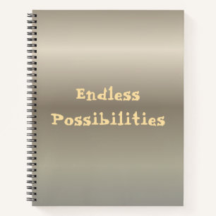 Elegant Silver Gradient Motivational Personalized Notebook