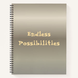 Elegant Silver Gradient Motivational Personalized Notebook