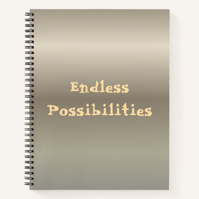 Elegant Silver Gradient Motivational Personalized Notebook (Front)