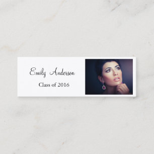 Elegant Silver Graduation Name Card