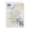 Elegant Silver Grey Blue Succulent Vintage Wedding