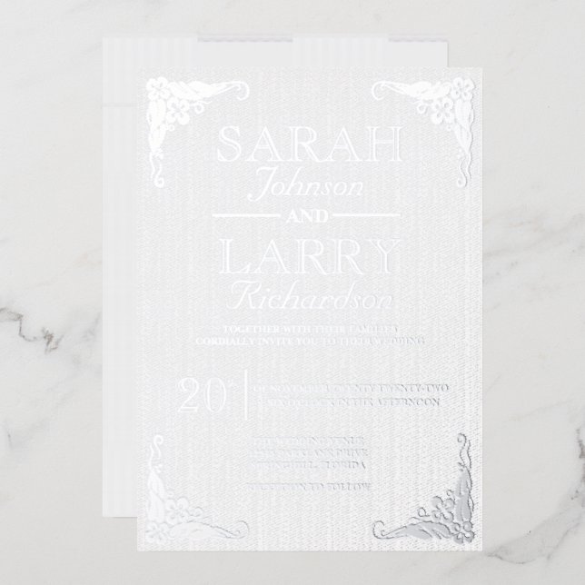 Elegant Silver Hawaiian Traditional Wedding  (Envelope)