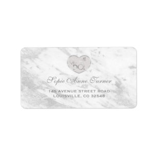 Elegant Silver Marble We stll DO Renew the Vows Label