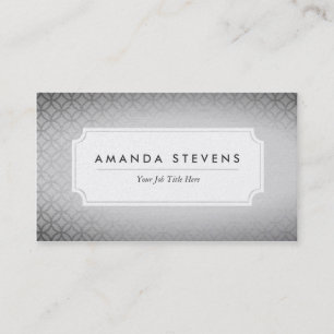 Elegant Silver Metallic Business Cards