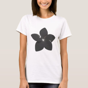 Elegant Silver Metallic Flower T-Shirt