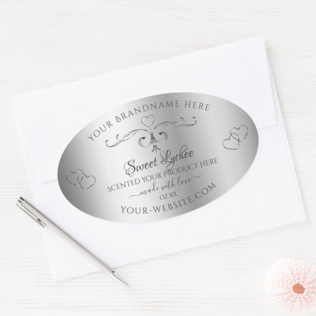 Elegant Silver Product Labels Ornate Ornamental (Envelope)