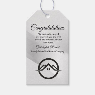 Elegant Silver Real Estate Gift Tags