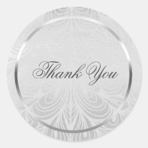 Elegant Silver Script Stickers