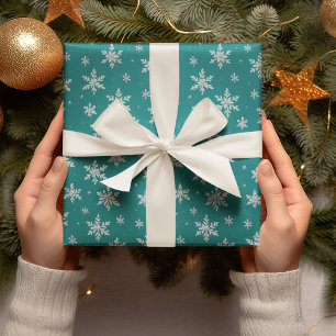 Elegant Silver Snowflake   Winter Holiday  Wrapping Paper