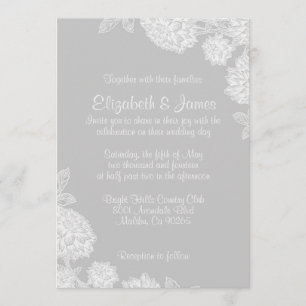Elegant Silver Wedding Invitations