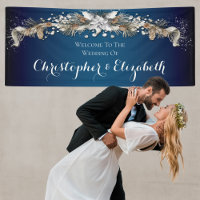 Elegant Silver Winter Floral Wedding Welcome