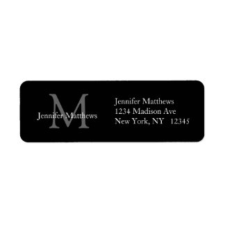 Elegant Simple Address Labels Black White