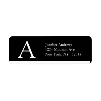 Elegant Simple Address Labels Monogram
