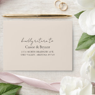 Elegant Simple and Minimalist Wedding Invitation Envelope
