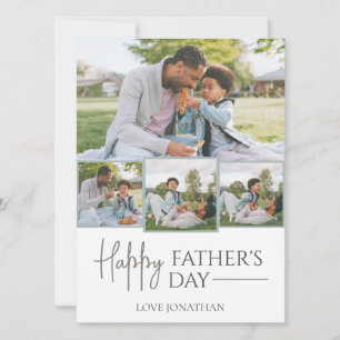 Elegant Simple Best Dad Ever Fathers Day Photo Holiday Card