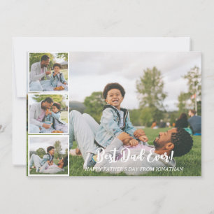 Elegant Simple Best Dad Ever Fathers Day Photo Holiday Card