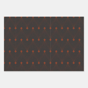 Elegant simple black and red Christmas Wrapping Paper Sheet