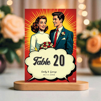 Elegant Simple Black And White Bride Groom Wedding Table Number