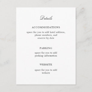 Elegant, Simple Black and White Enclosure Card