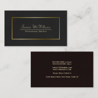Elegant Simple Black & Gold Professional