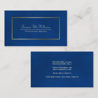 Elegant Simple Blue & Gold Professional