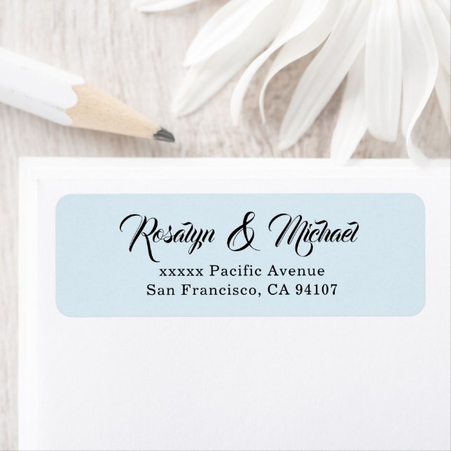 Elegant Simple Blue Return Address Labels (Insitu)