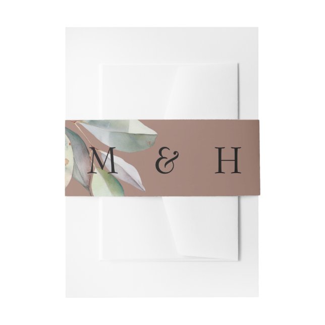 Elegant simple blush  invitation belly band (Front Example)