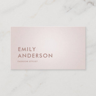 ELEGANT SIMPLE BLUSH PINK ROSE GOLD PROFESSIONAL BUSINESS CARD
