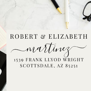 Elegant Simple Calligraphy Script Return Address Self-inking Stamp