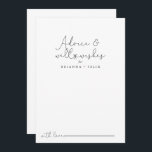 Elegant Simple Calligraphy Wedding Well Wishes  Advice Card<br><div class="desc">This elegant simple calligraphy wedding well wishes advice card is perfect for a rustic wedding. The simple and elegant design features classic and fancy script typography in black and white. These cards are perfect for a wedding, bridal shower, baby shower, graduation party & more. Personalize the cards with the names...</div>