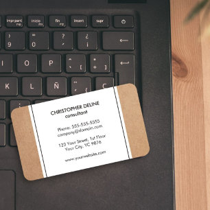 Elegant Simple Cardboard White Consultant Business Card