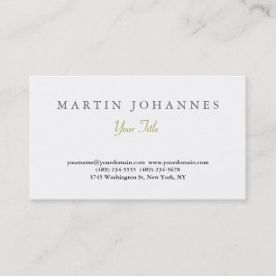 Élégant simple Carte de visite artistique simple