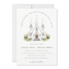 Elegant Simple Catholic Watercolor Church Wedding