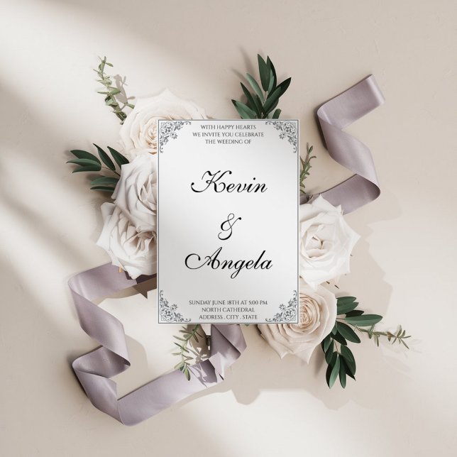 Elegant Simple Chic Modern Weeding Invitation (Creator Uploaded)