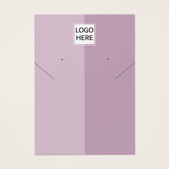 Elegant simple chic Necklace earring display card  (Front)