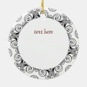 elegant simple christmas holiday Custom Dog Photo Ceramic Ornament