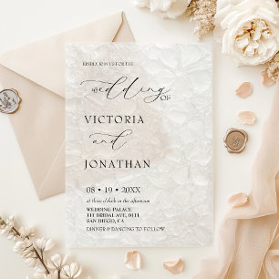 Elegant Simple Classic Wedding Acrylic Invitations