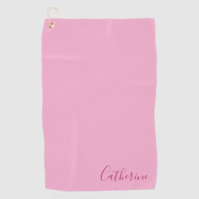 Elegant Simple Classy Modern Monogrammed Girly Golf Towel (Front)