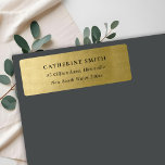 ELEGANT SIMPLE CLEAN FAUX GOLD ADDRESS LABEL<br><div class="desc">If you need any further customization please feel free to message me on yellowfebstudio@gmail.com</div>