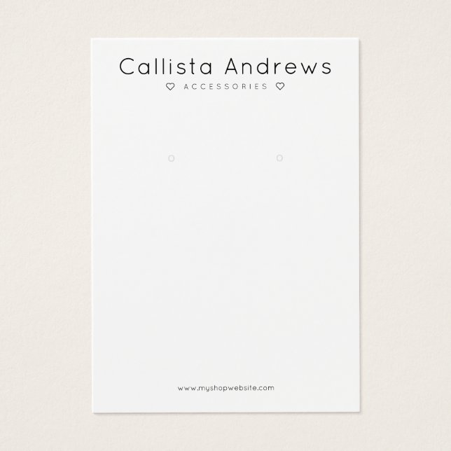 Élégant simple Coeur noir blanc Élégant Écran (Devant)