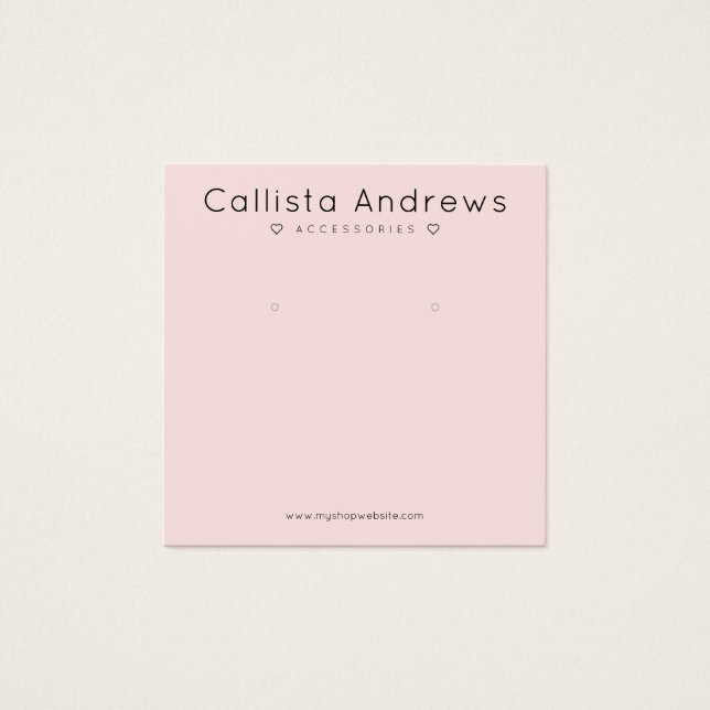 Élégant simple Coeur rose noir Élégant Écran d'ore (Devant)