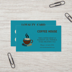 Elegant simple coffee Shop Loyalty Card