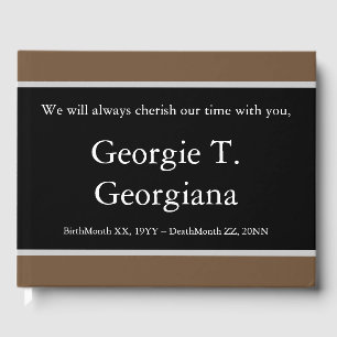 Elegant & Simple Condolences Guestbook