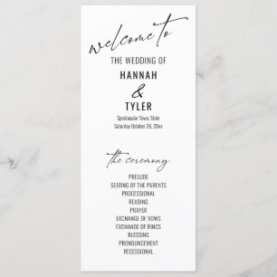 Elegant Simple Contemporary Typography Black White Program