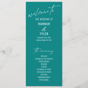 Elegant Simple Contemporary Typography Teal Program