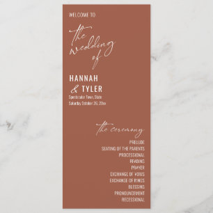 Elegant Simple Contemporary Typography Terracotta Program