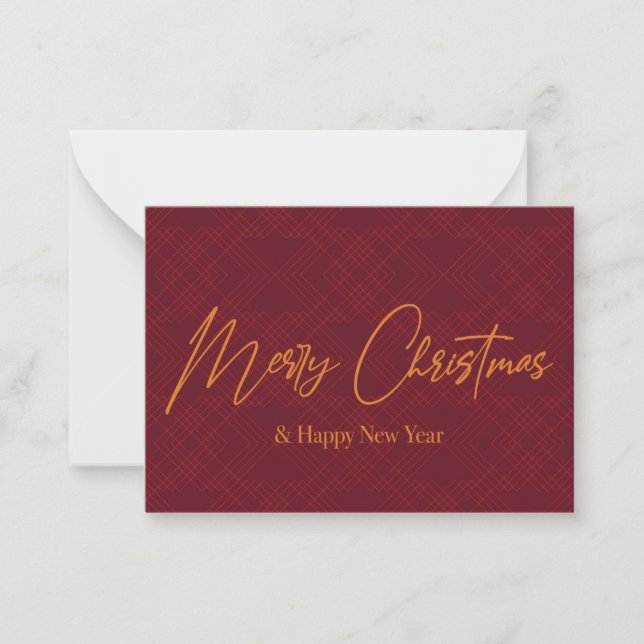 Elegant, simple, cool design of Merry Christmas Card (Front)